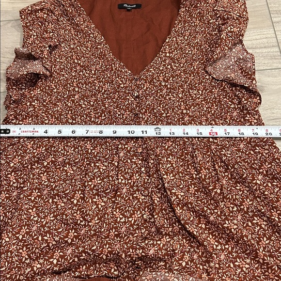 Madewell Women's Pintuck Mini Dress in Florentine Floral size Small - Picture 11 of 12